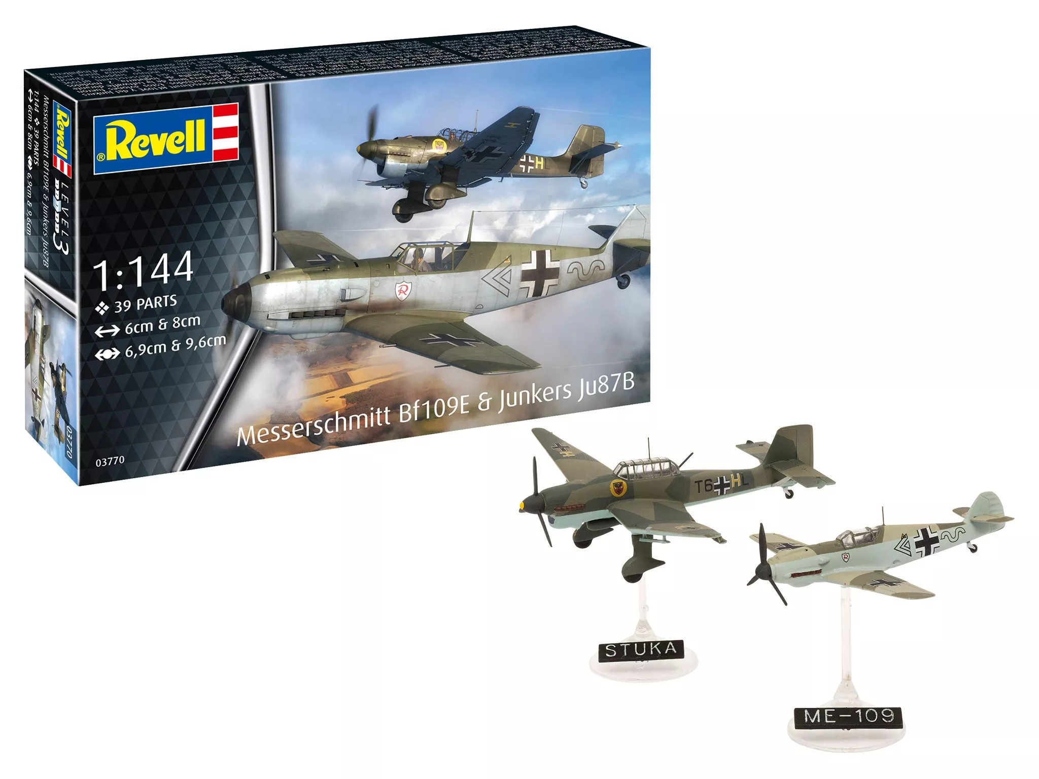 03770 Messerschmitt Bf109E & Junkers Ju87B Stuka Model Kit