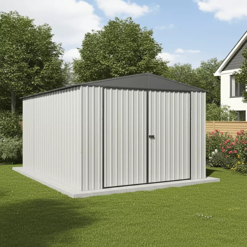 11×19 FT Garden Metal Storage ShedSpacious Outdoor Garage Building