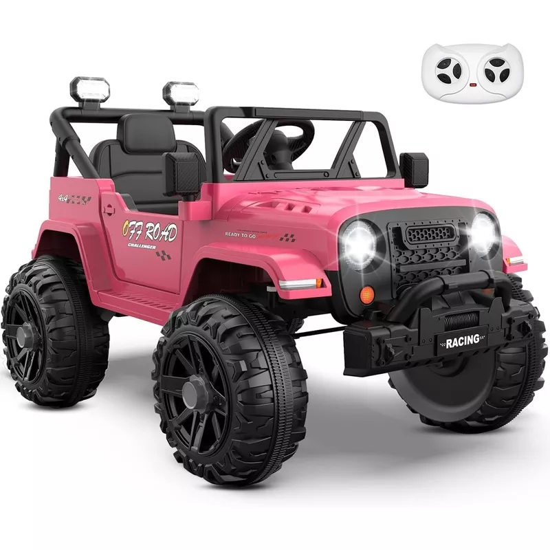 12V Jeep Ride-On Car Pink