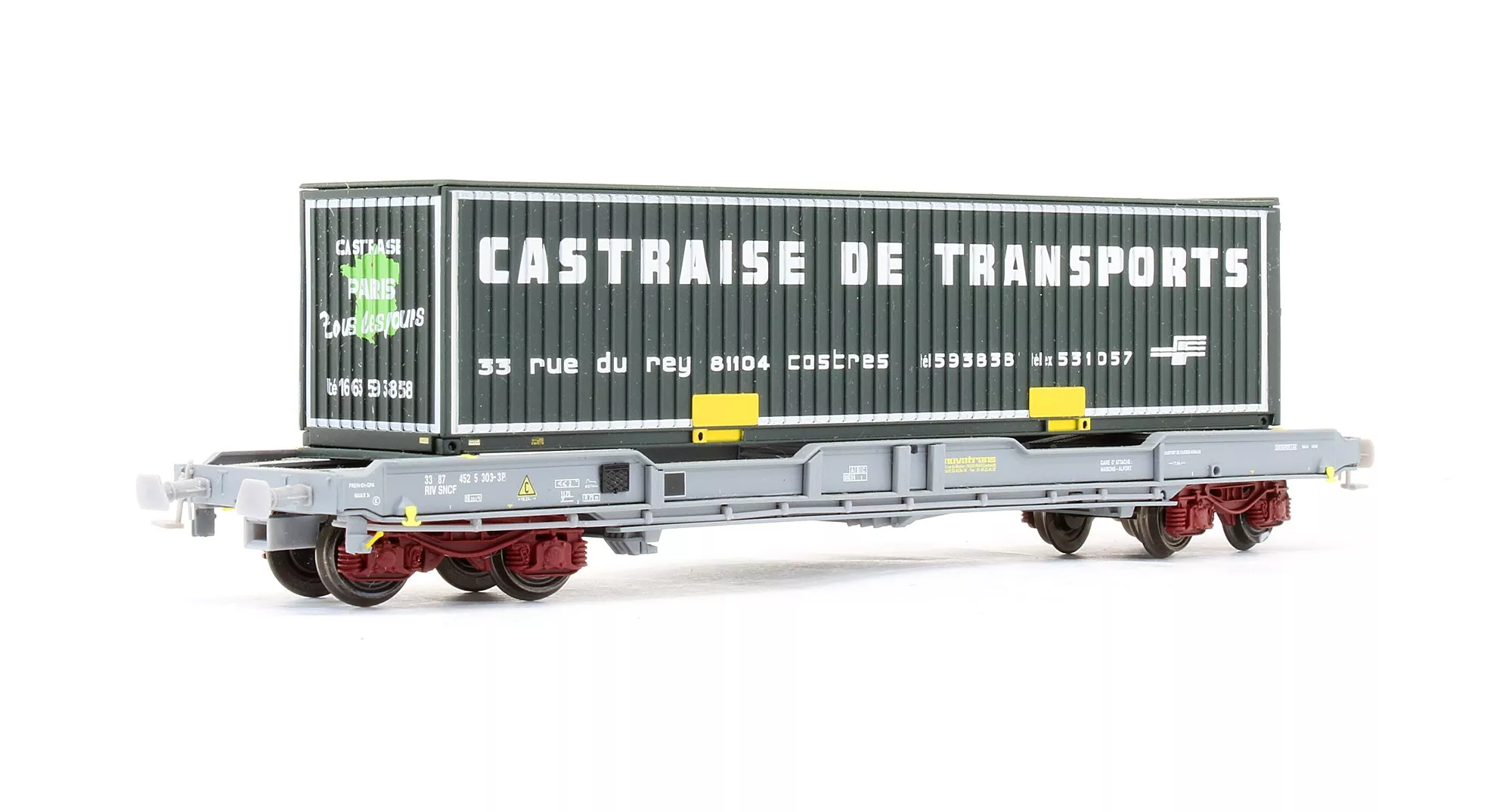 30 292 Pre-Owned SNCF Bogie Wagon ’33 87 452 5 303-3′ With Container