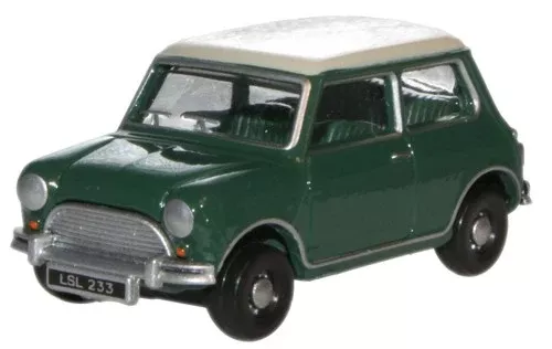 76MN003 Oxford Diecast Austin Mini Green and White