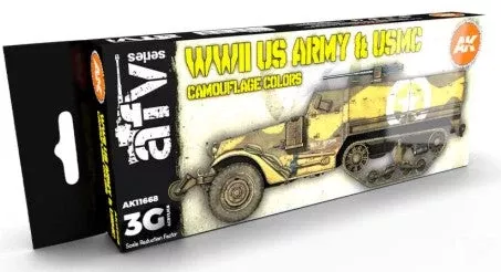 AK Interactive 11668 AFV Series: US Army & USMC Camouflage 3G Acrylic Paint Set
