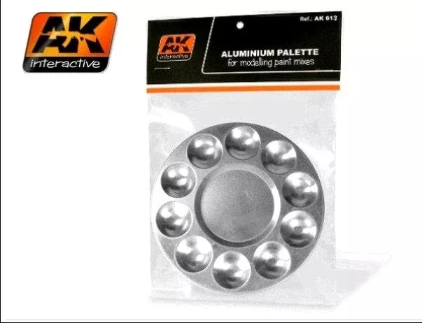 AK Interactive 613 Aluminum Paint Palette 10 Wells