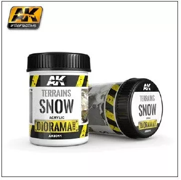 AK Interactive 8011 Diorama Series: Terrains Snow Texture Acrylic 250ml Bottle