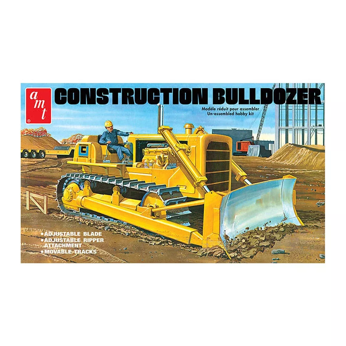 AMT 1086 1/25 Construction Bulldozer Plastic Model Kit