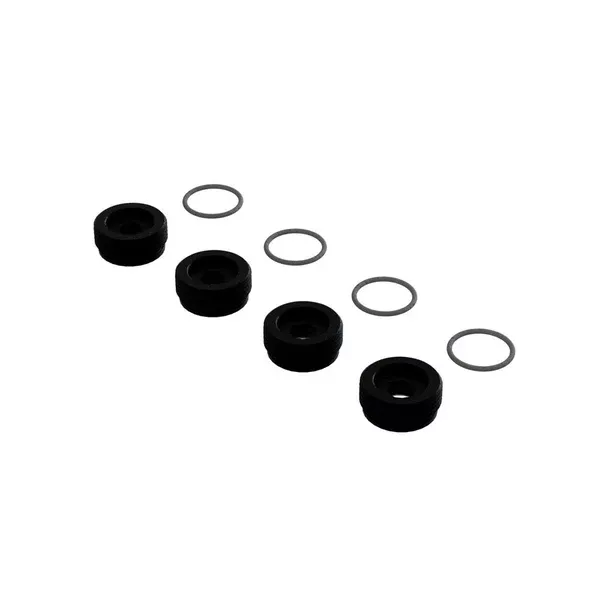 Arrma ARA330775 Aluminum Front Hub Nut Black with O Rings 4pc