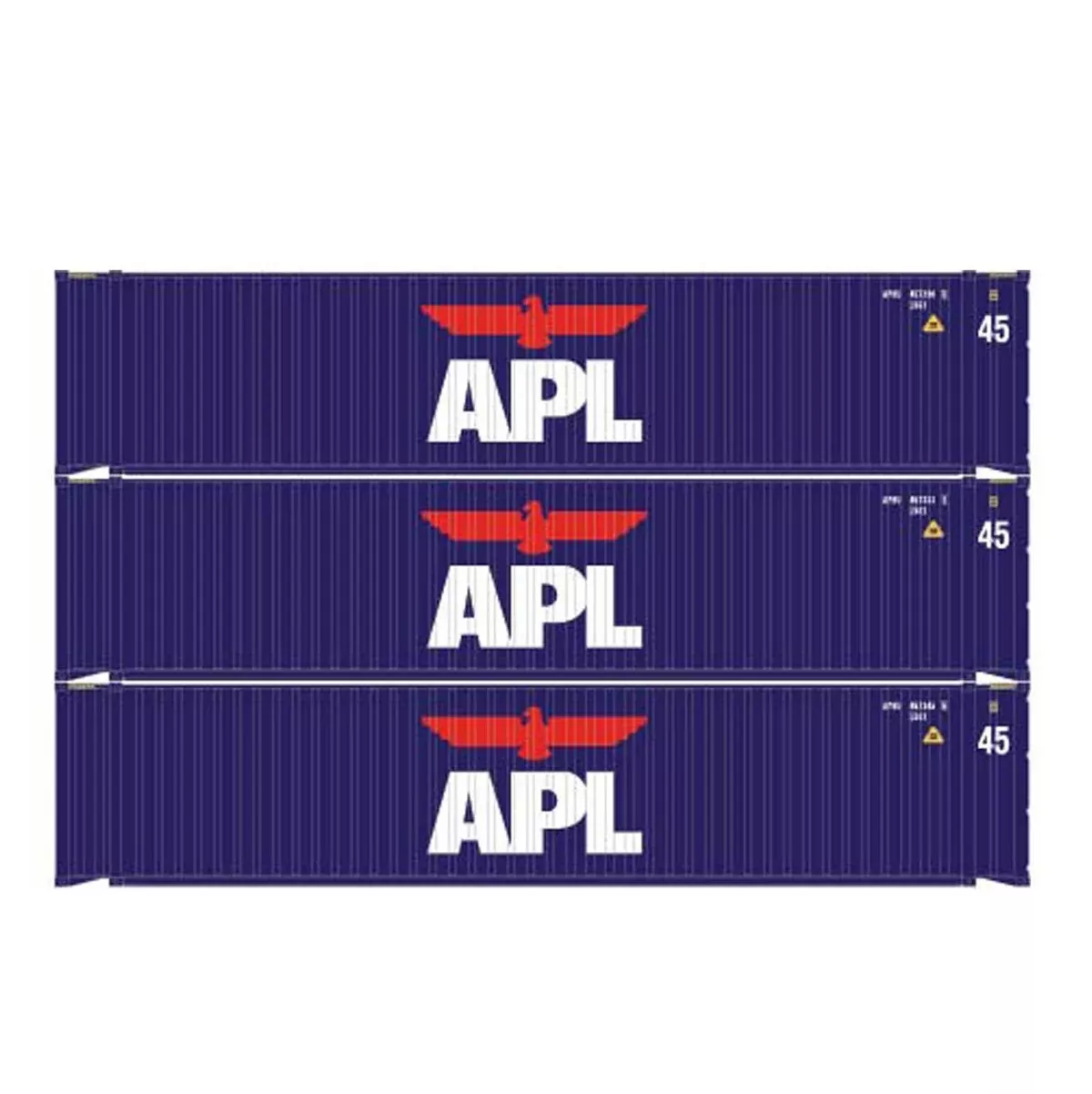 Athearn 28045 HO Scale 45′ Container APL APHU #2