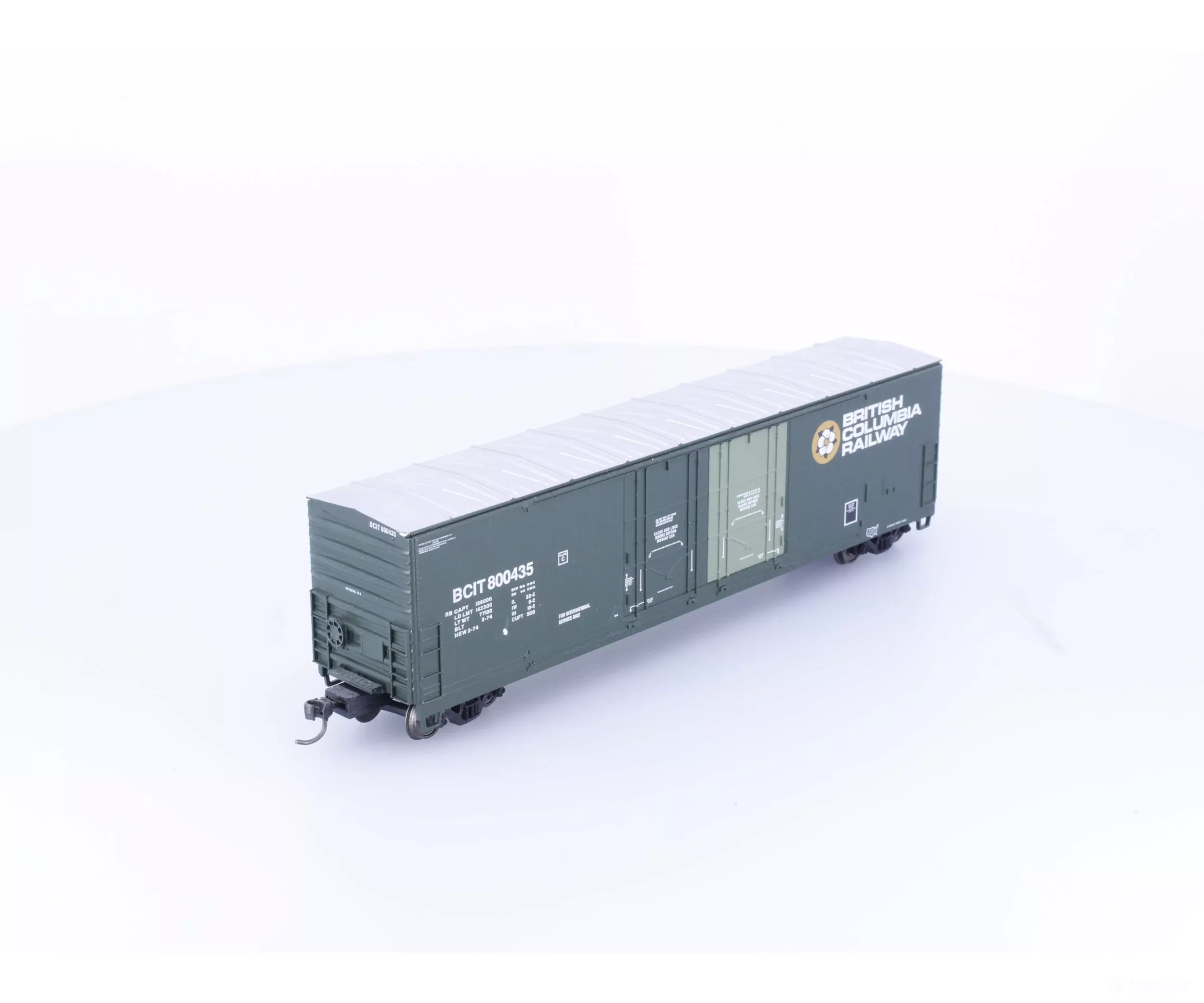 Atlas 1756-1 HO Evans Double Plug Door Box Car BC Rail (BCOL) 800435 (2nd Hand)