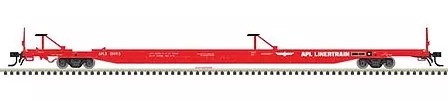 Atlas 50004429 N Scale ACF 89′ 4″ Intermodal Flatcar – Ready to Run – Master(R) — American President Lines APLX 17071 (red, white, APL Linertrain Logo)
