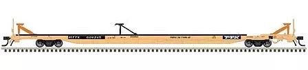 Atlas Model Railroad 50004443 N Scale ACF 89' 4" Intermodal Flatcar - Ready to Run - Master(R) -- TTX RTTX 603760 (yellow, black)