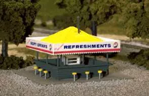 Atlas Model Railroad 715 HO Scale Refreshment Stand — 3-3/8 x 4-1/4″8.4 x 10.7cm