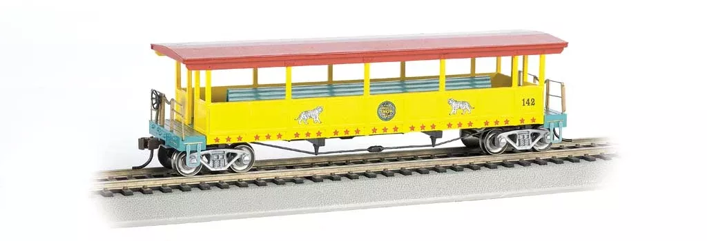Bachmann 16602 HO Scale Open Side Coach Ringling Brothers Circus