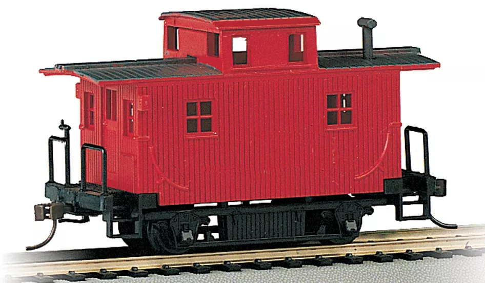 Bachmann 18449 HO Scale Bobber Caboose Painted Unlettered Red