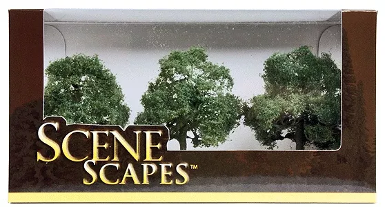 Bachmann 32013 Oak Trees - SceneScapes(TM) -- 3 - 3-1/2"7.6 - 8.9cm pkg(3) HO Scale