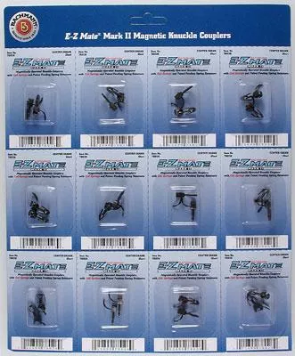 Bachmann 78026 HO Scale E-Z Mate Mark II Couplers w/Metal Coil Spring — Short Center Shank 1 Pair