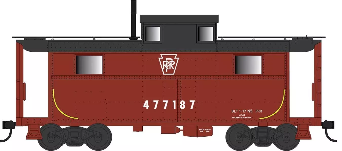 Bowser 42562 HO Scale PRR N5 Caboose Cabin “Plain” PRR 477187