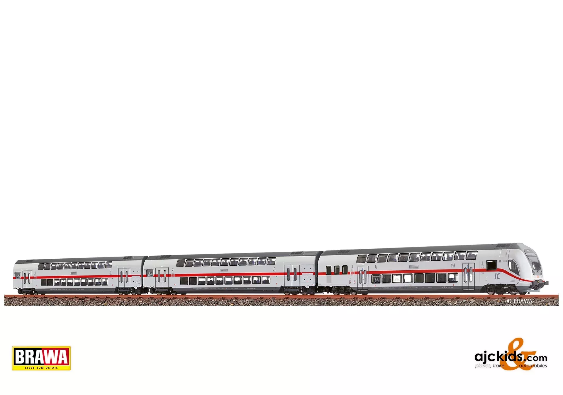 Brawa 44564 – H0 TWINDEXX VarioIC2-Double-Deck Coaches DB AG, 3-unit