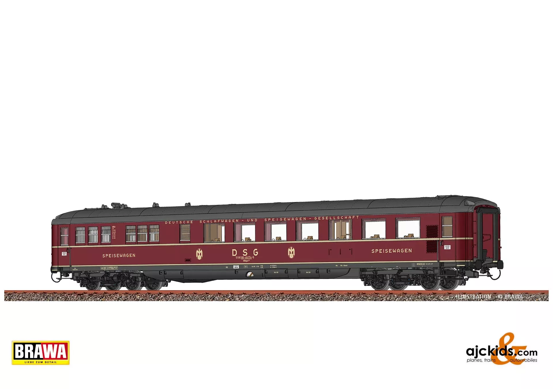 Brawa 51100 - H0 Dining Car WRüghe152 DSG
