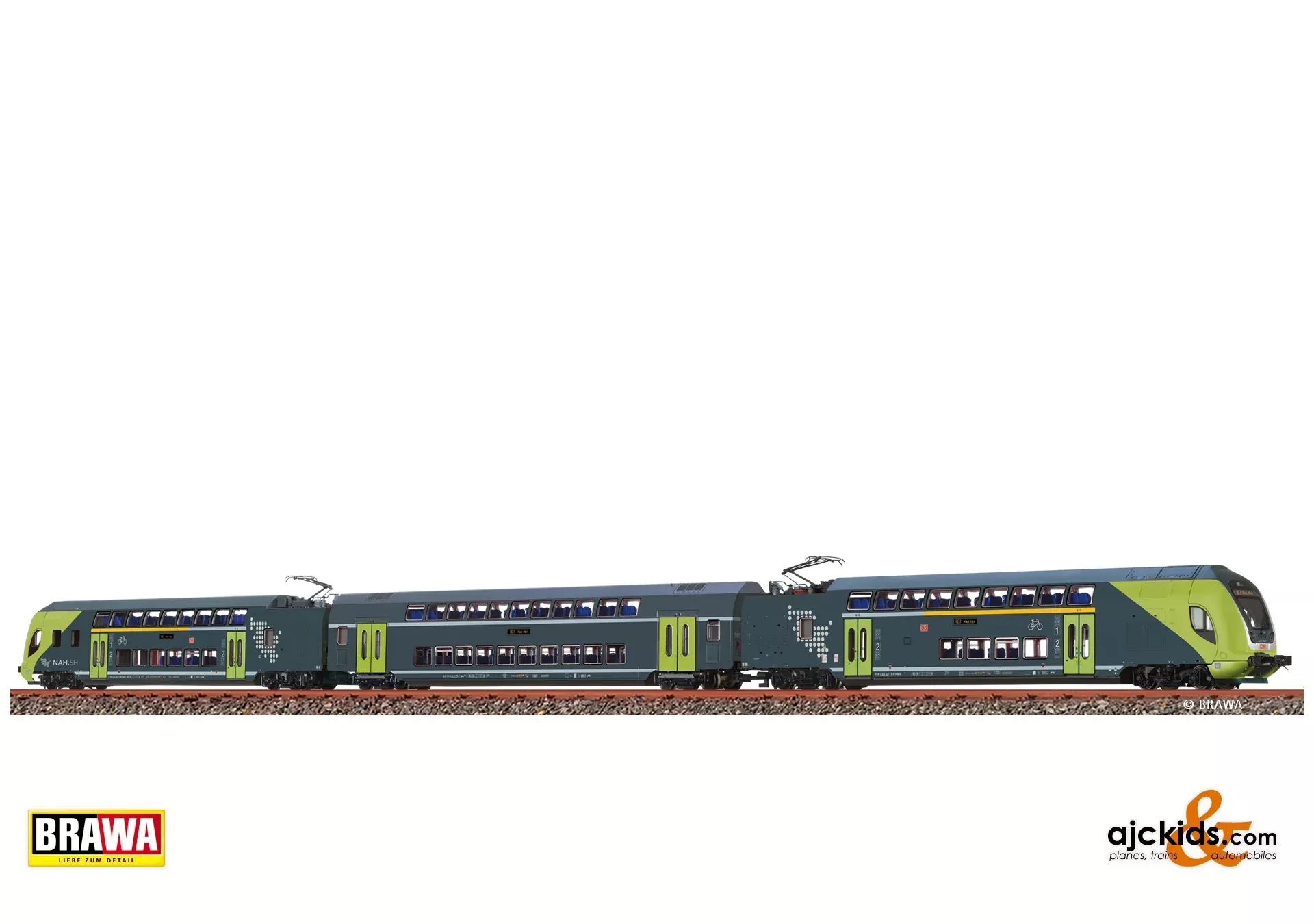 Brawa 64551 – N TWINDEXX VARIODouble-Deck Train NAH.SH, 3-unit