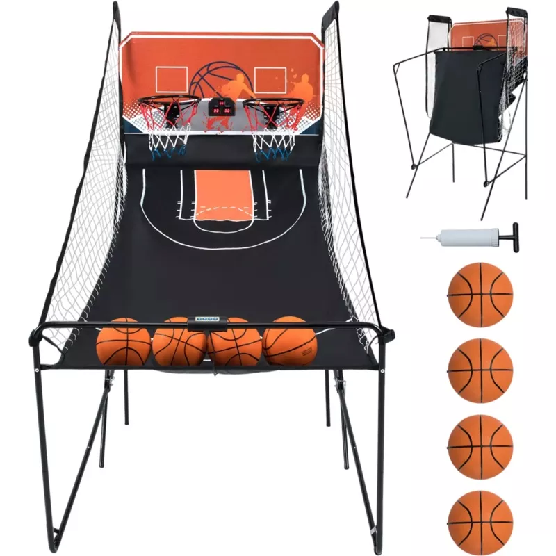 Costway Foldable Kids Basketball Arcade Game Hoop Machine 8 Modes 43668388 New
