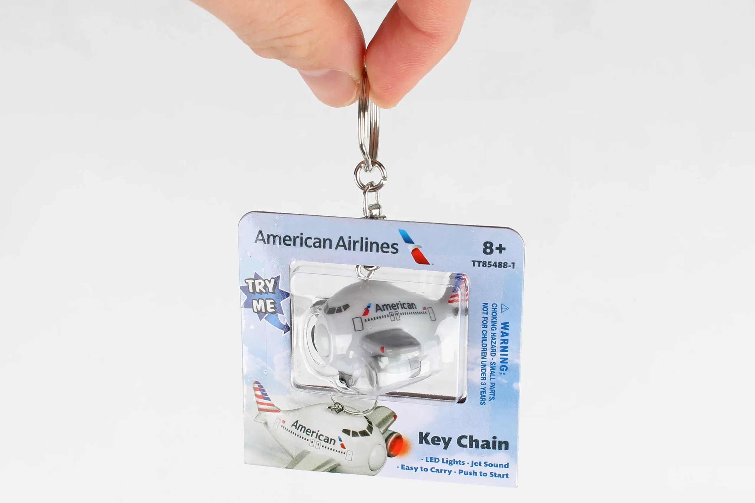 Daron Airplane Keychains W/Light & Sound TT85488-1 American Airlines Keychain W/Light & Sound