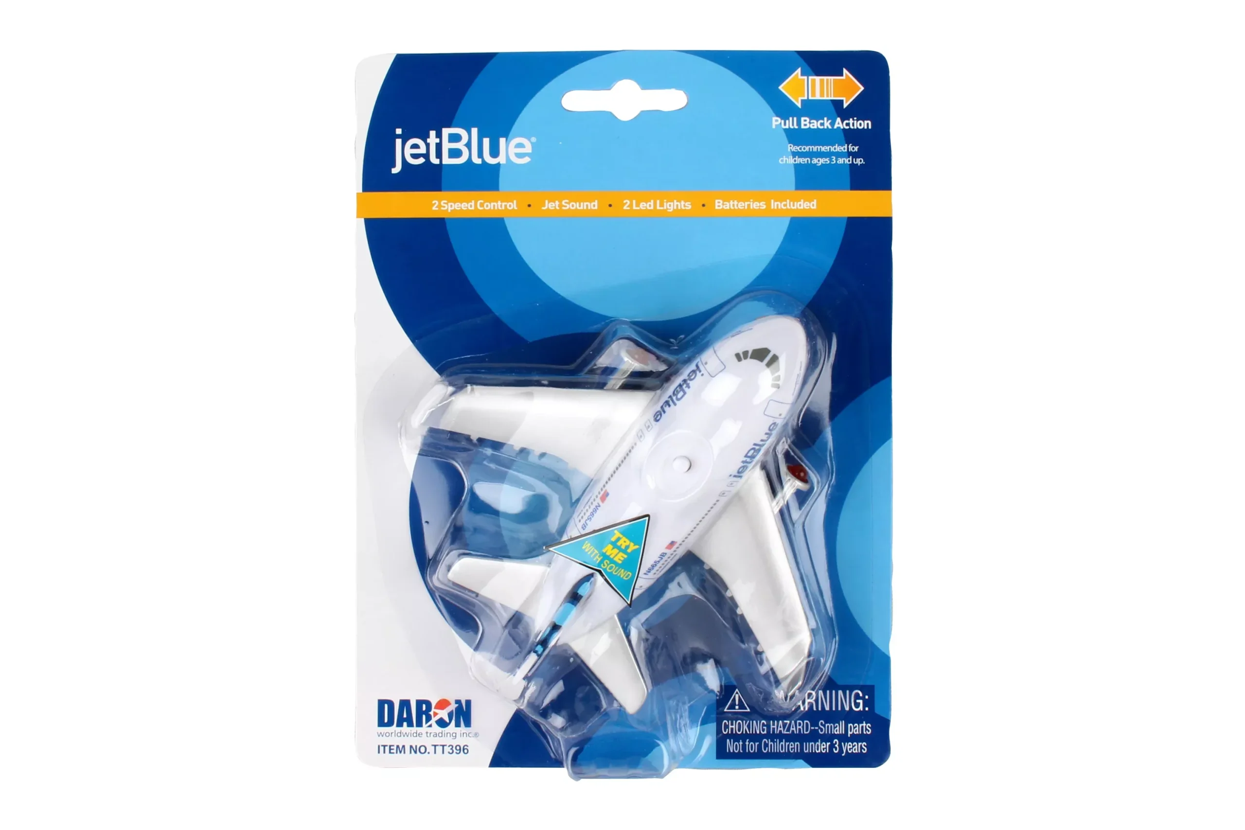 Daron Toytech TT396 Jetblue Pullback W/Lights & Sound
