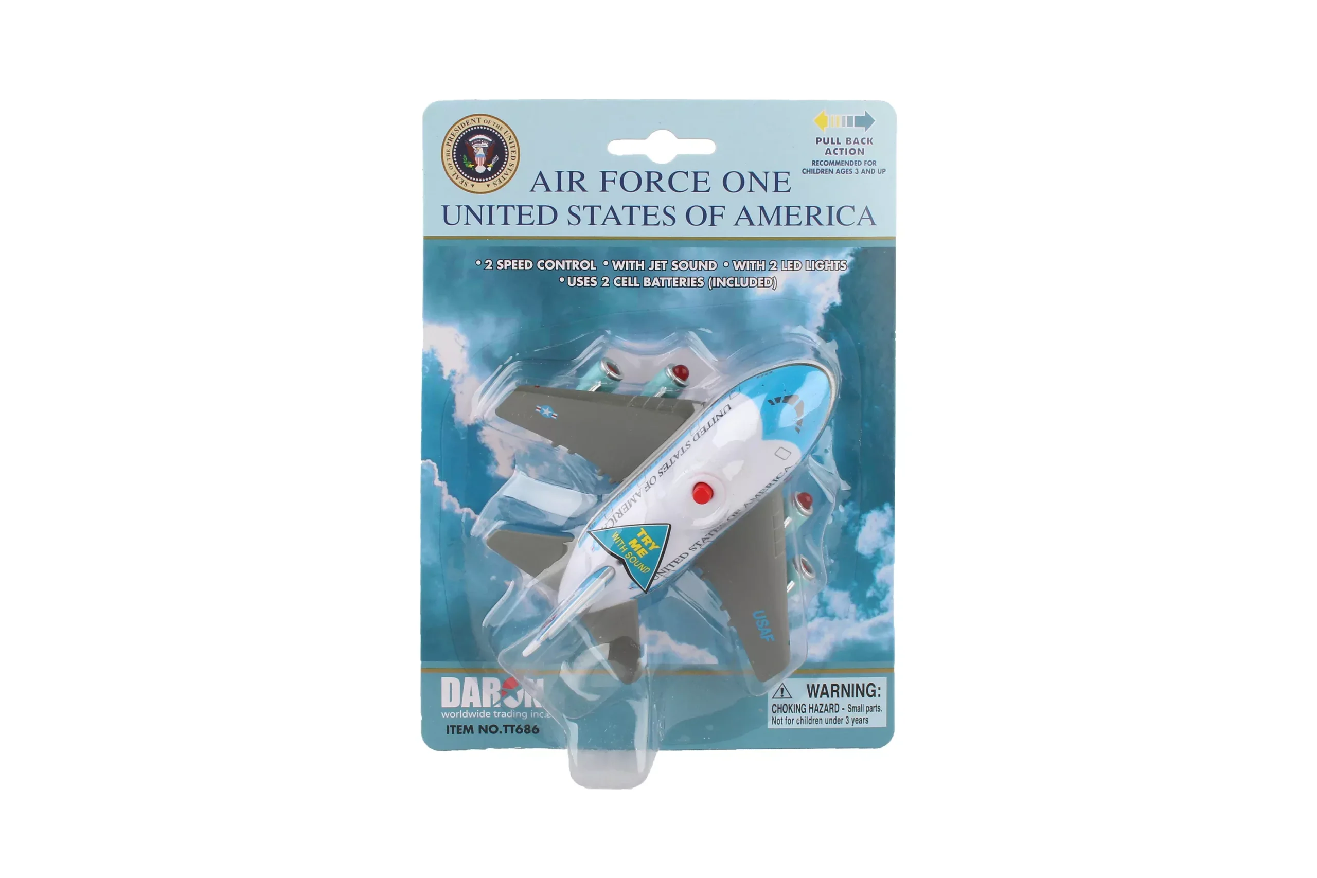 Daron Toytech TT686 Air Force One Pullback W/Light & Sound