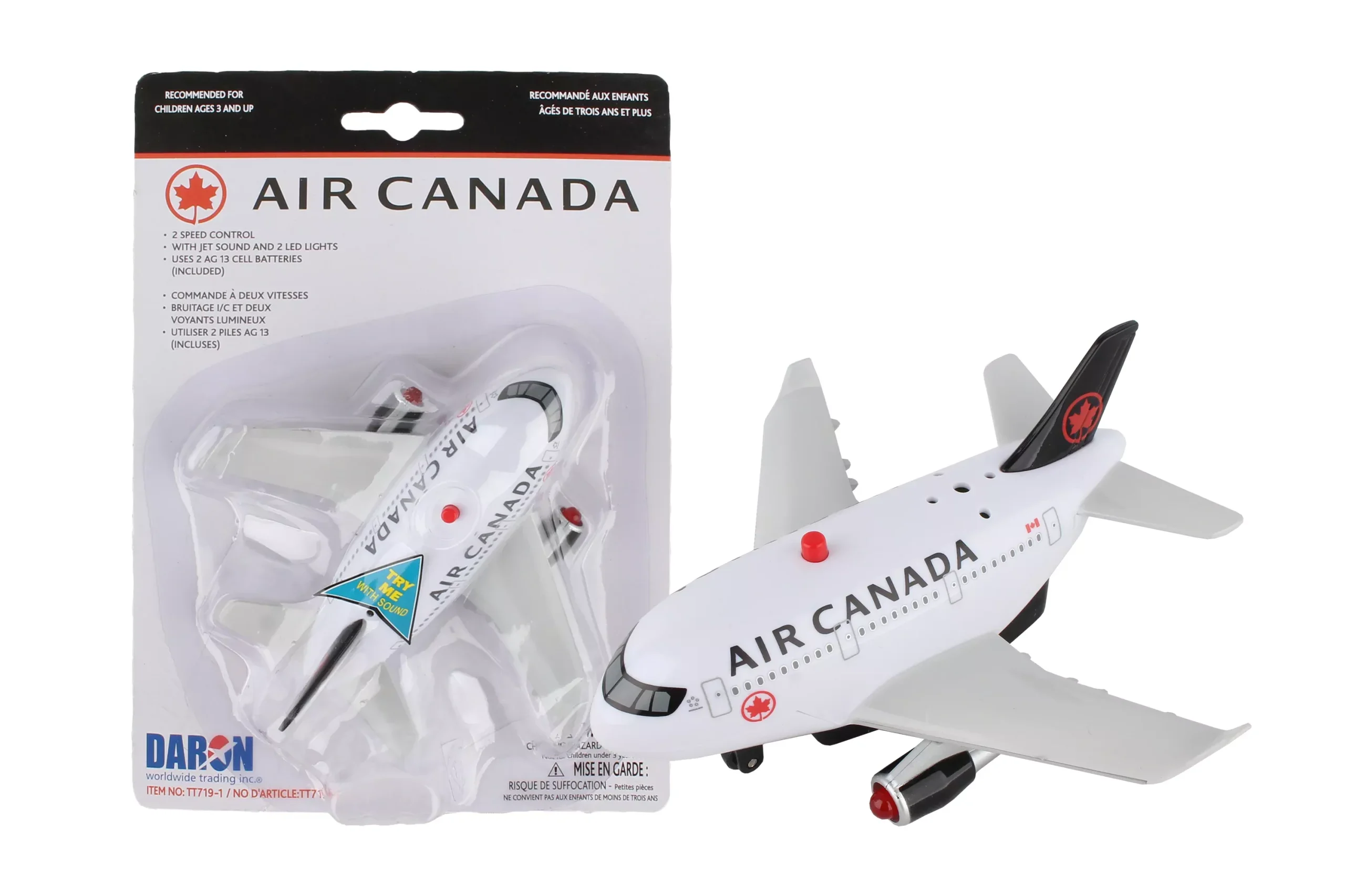 Daron Toytech TT719-1 Air Canada Pullback W/Light & Sound New Livery