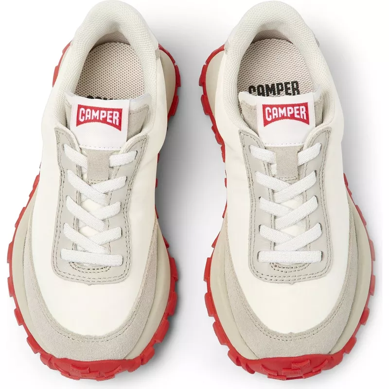 Drift Trail Lace Leather Nubuck Sneakers White