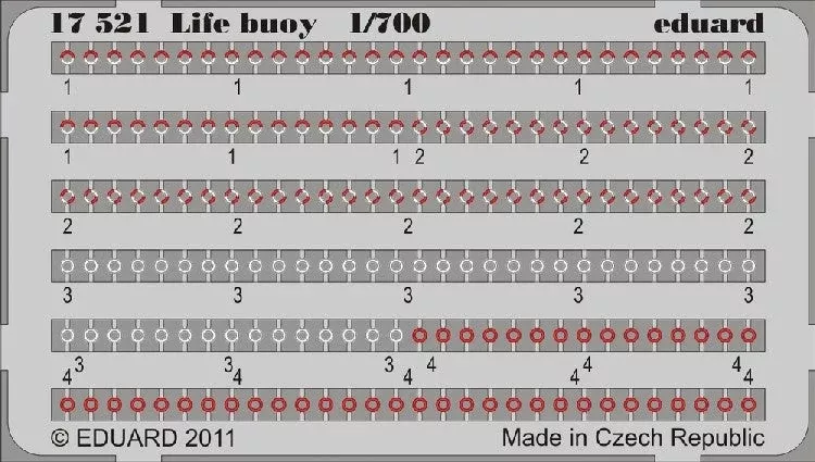 Eduard 17521 1/700 Ship- Life Buoy (Painted)