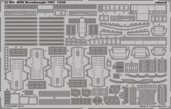 Eduard 53091 1/350 Ship- HMS Dreadnought 1907 for TSM