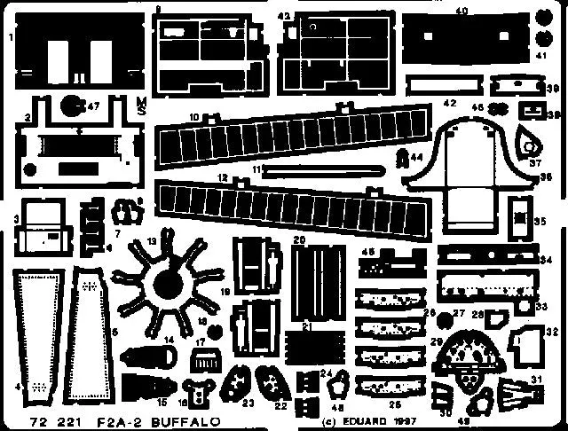 Eduard 72221 1/72 Aircraft- F2A Buffalo for HSG