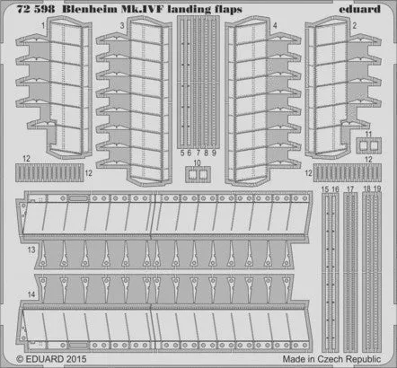 Eduard 72598 1/72 Aircraft- Blenheim Mk IVF Landing Flaps for ARX