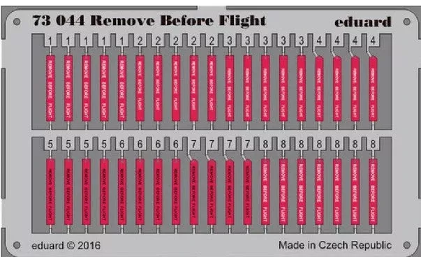 Eduard 73044 1/72 Aircraft- Remove Before Flight Steel (Painted)