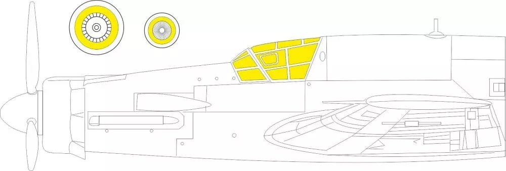 Eduard EX946 1/48 Mask Aircraft- Do335A TFace for TAM