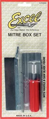 Excel Hobby 55666 All Scale Mitre Box — With K5 Handle & Saw Blade (Carded)