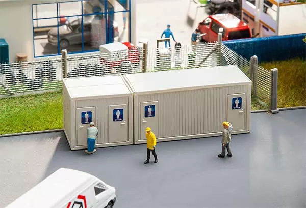 Faller 130131 HO Scale Portable Modular Container Toilets — Kit