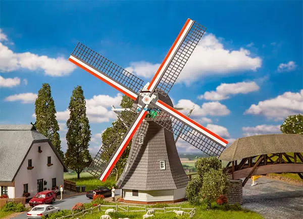 Faller 191763 HO Scale Small Windmill with Motor — Kit – 11.5 x 11.5 x 26cm