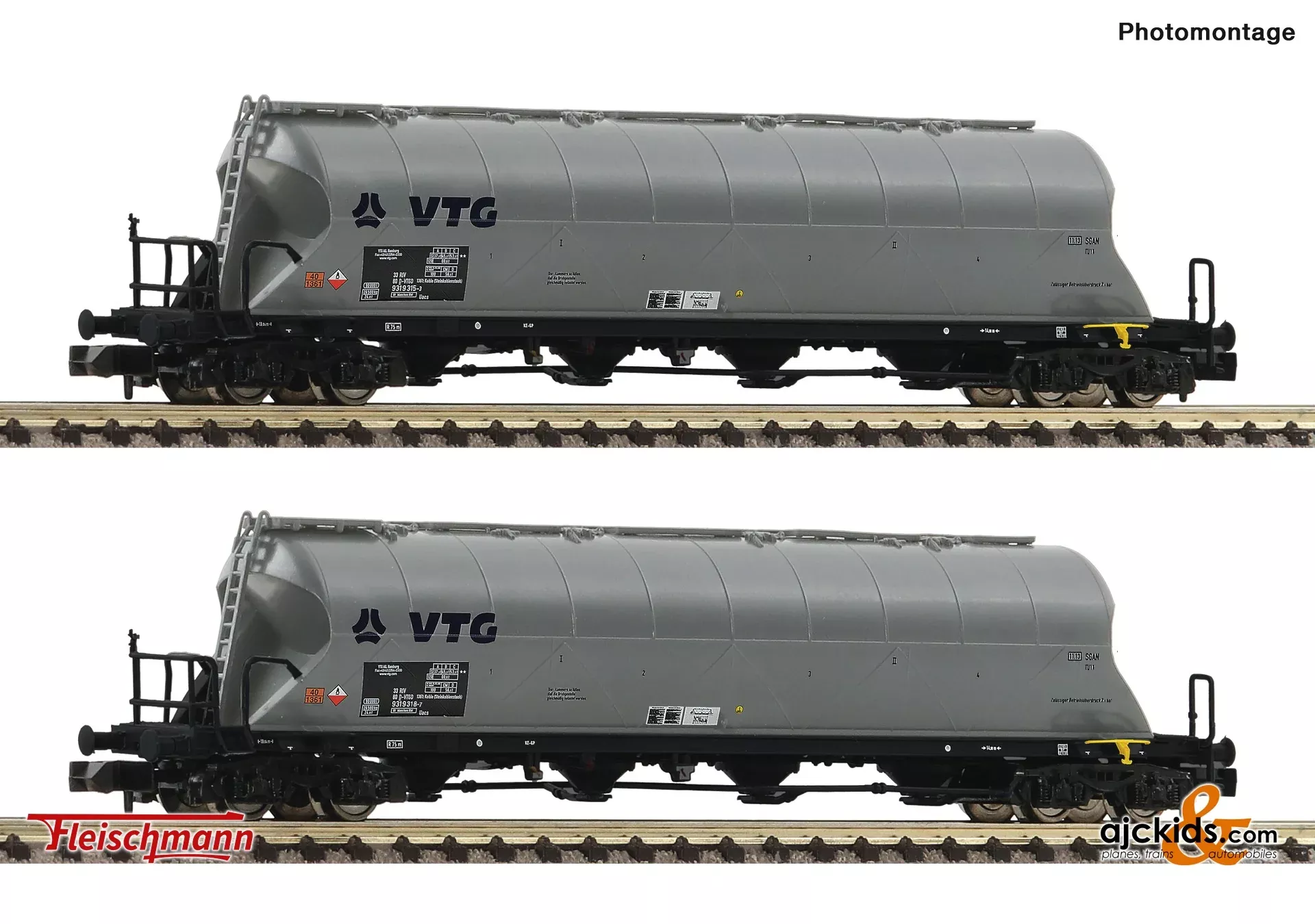 Fleischmann 6660003 – 2-piece set: Dust silo wagon, VTG
