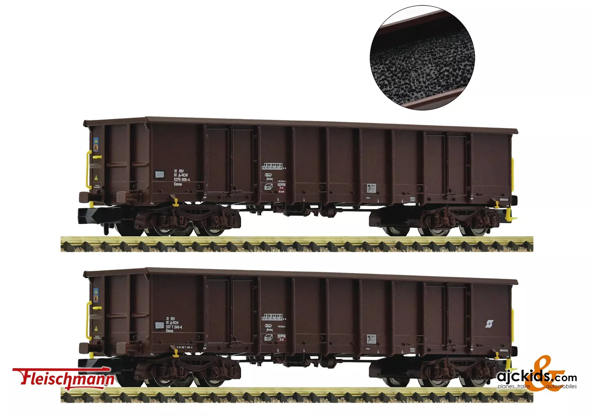 Fleischmann 6660020 – 2-piece set: Open freight wagon, ÖBB