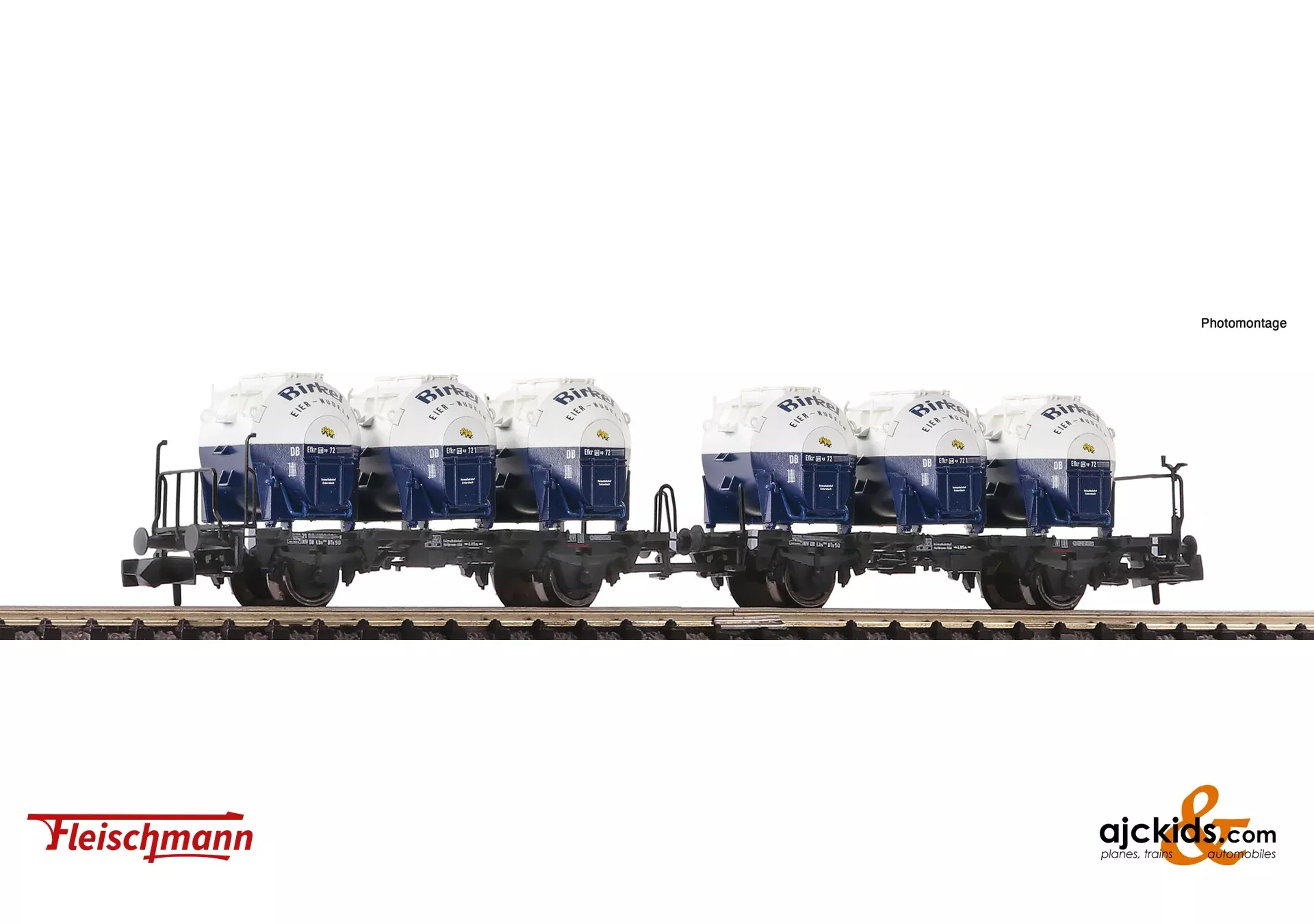 Fleischmann 6660046 – Container carrier wagon double unit, DB
