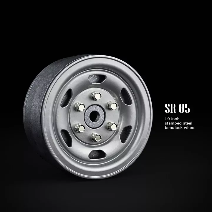 Gmade 70502 1.9″ SR04 1/10 Crawler Beadlock Wheels Semi Gloss Silver