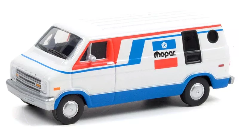 Greenlight 35200-C 1/64 Scale MOPAR - 1976 Dodge B-100 Van Blue Collar