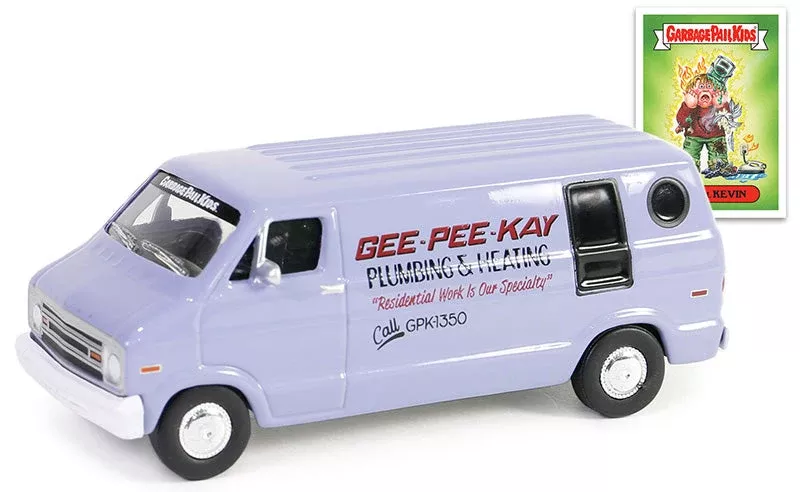 Greenlight 54100-D 1/64 Scale Overkill Kevin – 1976 Dodge B-100 Van Garbage