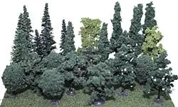 Heki 304 All Scale Assorted Trees — 3 to 5″7.6 to 12.7cm pkg(24)