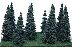 Heki 307 All Scale Assorted Pine Trees — 4 to 7″10.2 to 17.8cm pkg(12)