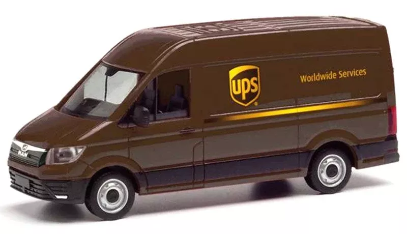 Herpa 097123 1/87 Scale UPS – MAN eTGE Delivery Van All or
