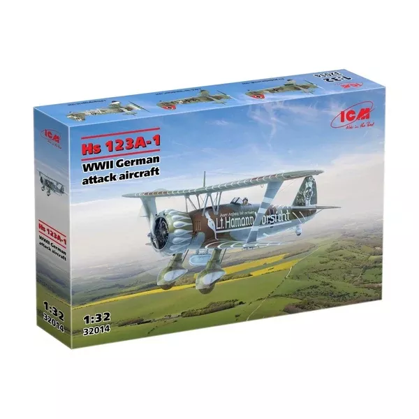 ICM 32014 1/32 Henschel Hs-123A-1 WWII German Attack Aircraft