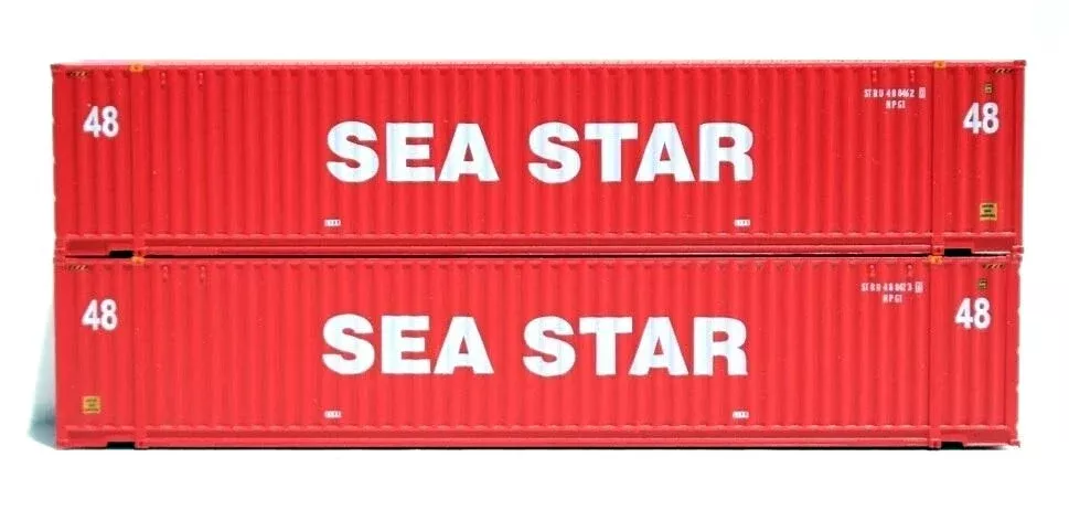 Jacksonville Terminal Company N 485006 48′ HC 3-42-3 Corrugated Containers with Magnetic System, Sea Star (2-Pack)