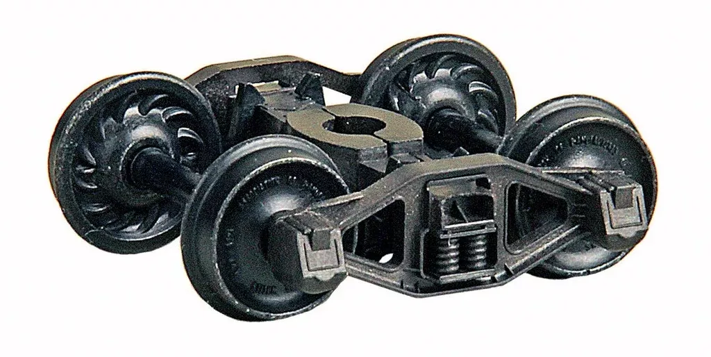 Kadee HO 1572 Bettendorf T-Section HGC Trucks with Ribbed Back Code 88 Metal Wheels (1 Pair)